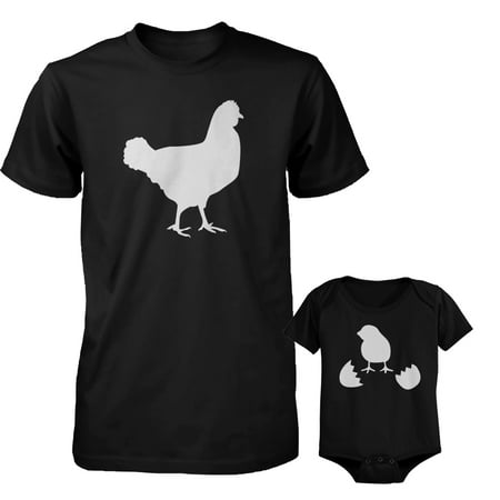 

Rooster and Chick Dad and Baby Matching Shirt and Bodysuit