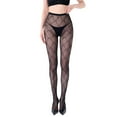 thumbnail image 3 of oelaio Womens High Waist Tights Stockings Thigh High Pantyhose Soft Lingerie Lace Bodysuit Underwear Black Free Size, 3 of 4