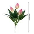 thumbnail image 5 of Ludlz Beautiful Fine Texture Artificial Flower Vivid Handmade Plastic Simulation Spathiphyllum for Home, 5 of 8