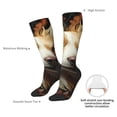 thumbnail image 5 of Bingfone Compression Socks for Women and Men Long Socks for Running Athletic Cycling Nurse-Vintage Colorful Flower Puppy, 5 of 8