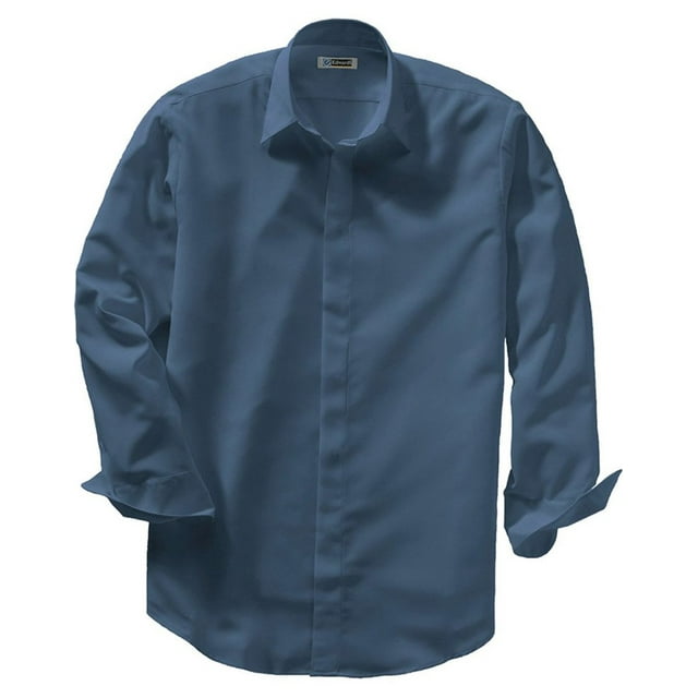 Ed Vêtements Chemise de Café pour Homme à Poignets Ajustables, Bleu RIVIERA, 6TG T