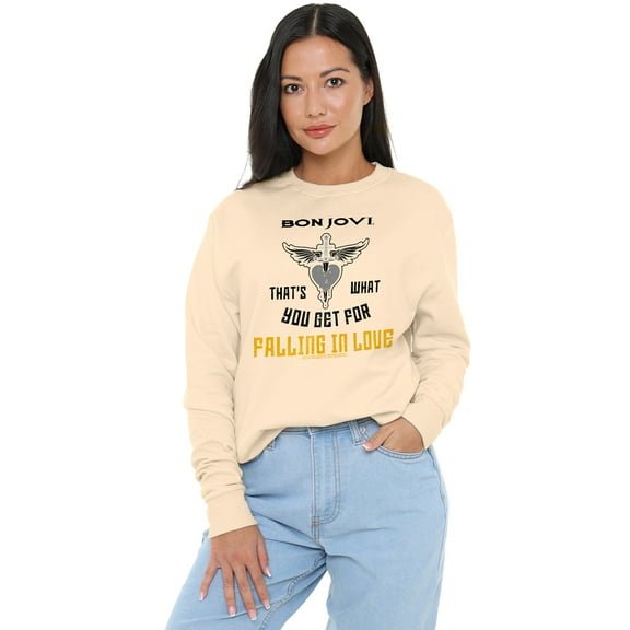 Bon Jovi Falling In Love Women's Crew Sweatshirt