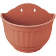 thumbnail image 4 of facefd Pot de Fleurs Mural Demi-Cercle pour Décoration de Jardin Intérieur Extérieur Rouge, 4 of 6