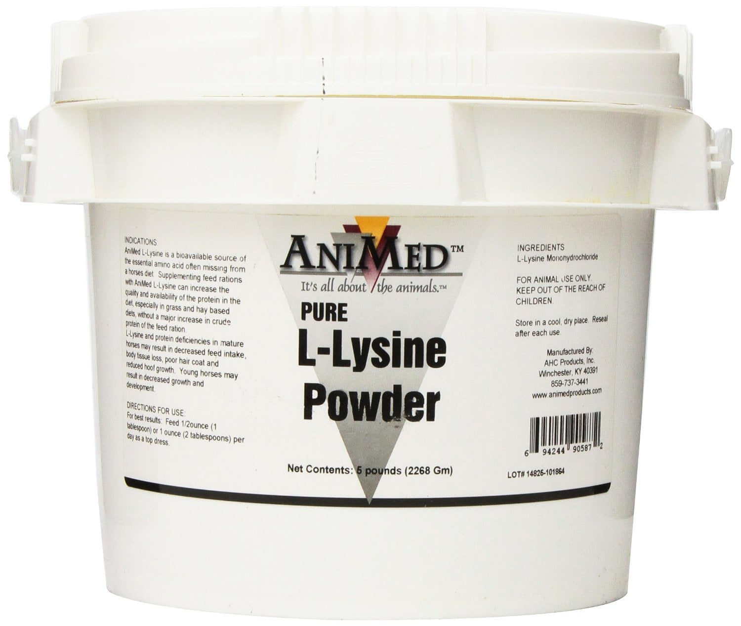 AniMed LLysine Pure Powder for Horses Essential Amino Acid Aid Gain 5