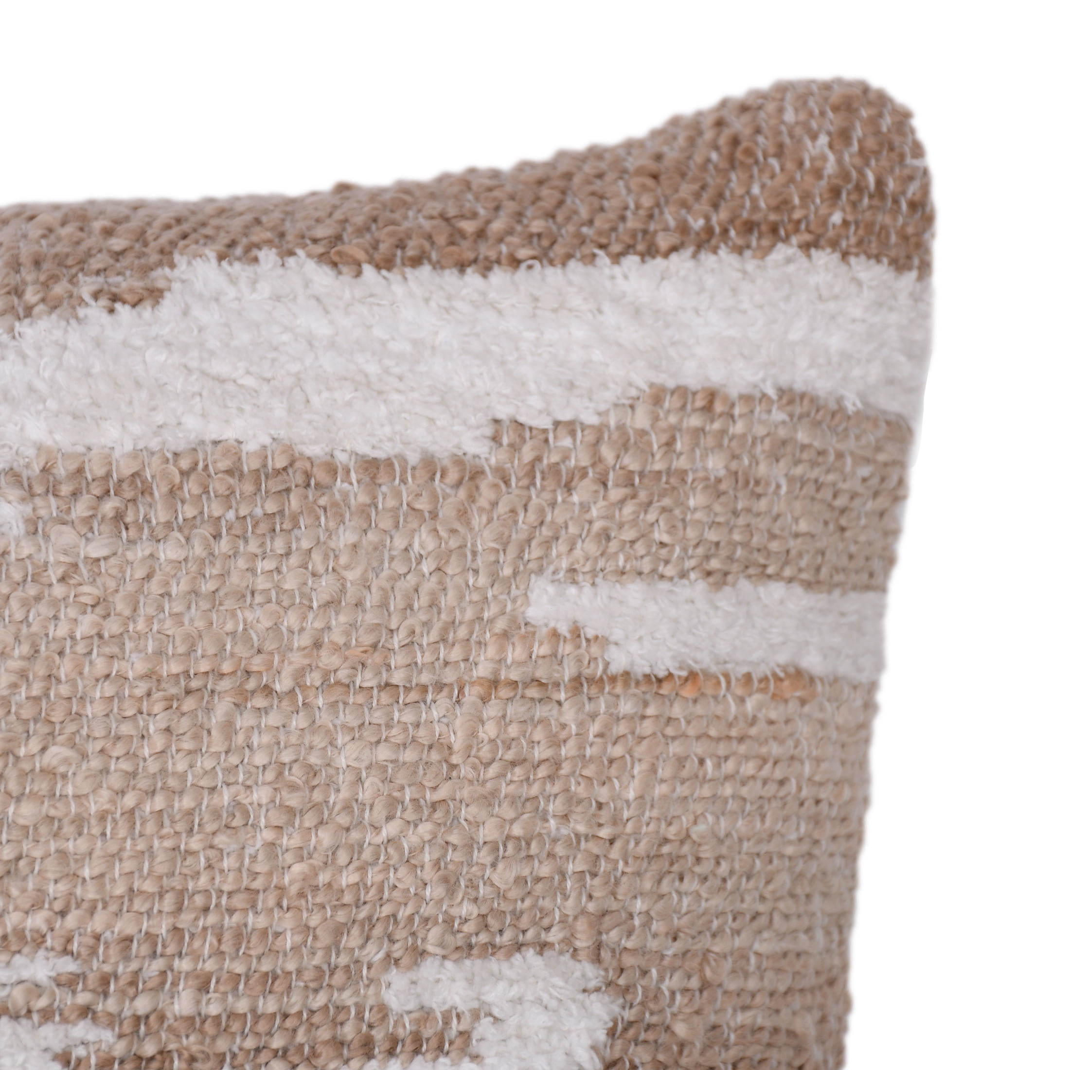 Better Homes & Gardens 20" x 20" Arrin Abstract Ikat Square Throw Pillow Cover, Brown Wool