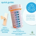 thumbnail image 2 of Take-n-Slide Reusable Pill & Medication Tracker, Peel & Stick to Bottle, White, 2-Pack, 2 of 7