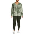 thumbnail image 3 of Terra & Sky Women's Plus Size French Terry Sweatshirt, 3 of 5