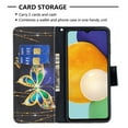 thumbnail image 3 of Allytech Galaxy A13 5G Case with TPU Interior Shockproof Cover, PU Leather Folio Kickstand Magnetic Clasp Card Slots Holder Wallet Cover for Samsung Galaxy A13 5G(6.5 inch) 2021, Gold Butterfly, 3 of 4