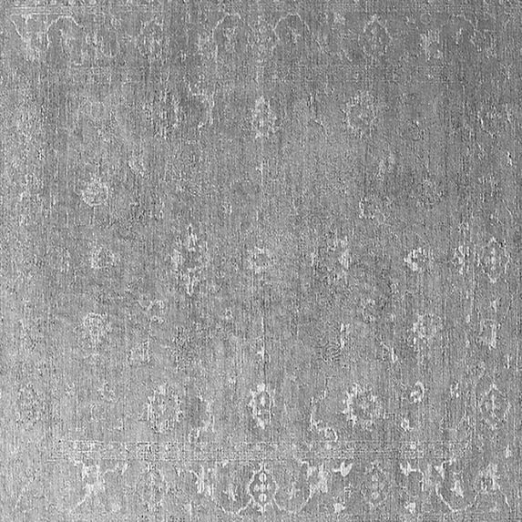 Ahgly Company Indoor Square Persian Gray Bohemian Area Rugs, 4' Square