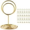 thumbnail image 4 of Table Number Holders, Place Card Holders, Wire Picture Holders, Small Table Card Holders, Photo Holders for Wedding Reception Anniversary Birthday Party Centerpieces 30 Pieces(Gold), 4 of 7