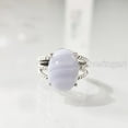 thumbnail image 2 of Natural Blue Lace Agate Ring, Blue Lace Agate Gemstone Ring, 3 Twisted Bohemian Band, 925 Sterling Silver, Womens Ring, Christmas, Thanksgiving, Handmade, Statement Jewelry, Natural Gemstone Ring, 2 of 7