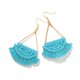 thumbnail image 5 of Pendientes de borla multicolor hechos a mano - Joyería de pendientes de flecos cortos boho, pendientes colgantes de lágrima con borla en capas -3 piezas, 5 of 5