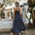 thumbnail image 6 of Summer Dresses for Women Maxi Dress Polka Dot Suspender Dress Temperament Commuter Swing Skirt, 6 of 7