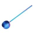 thumbnail image 2 of Stainless Steel Soup Ladle Long Handle 80ml Blue Wear-resistant Kitchen Dipper Spoon Multi-use Cooking Utensil for Hot Oil and Water Soup, 2 of 9