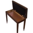 thumbnail image 3 of Griffin Piano Bench with Brown PU Leather - Vintage Design, Heavy-Duty & Ergonomic Keyboard Stool - Double Duet Seat & Convenient Hidden Storage Space, Perfect For Home & Professional, 3 of 14