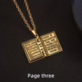 thumbnail image 6 of CxhicLuv Hip Hop Flip Book Gold Necklace, Personalized Bible Book Pendant with 26-28” Cable Chain, Lobster Claw Connector, Religious Christmas Gifts for Family & Friends, Unique Pendant Necklace, 6 of 8