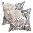 thumbnail image 1 of Unique Bargains Housses de Coussin en Polyester pour Canapé-Lit 18' x 18', Marron, 2 Pcs, 1 of 9
