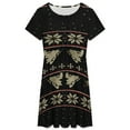 thumbnail image 3 of Ugly Sweater Style Snowmobile Dress Fashion Beach Short Sleeve Dresses Female Party Printed Sundress, 3 of 7
