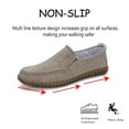 thumbnail image 4 of Mens Canvas Loafers Lightweight Breathable Walking Shoes Comfortable Non-slip Driving Shoes Retro Casual Fashion Brown 9.5 UK, 4 of 7
