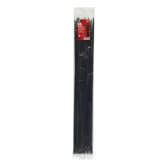 GB Gardner Bender 46-330UVB 30" Black UV Resistant Cable Ties, 25-Count