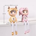thumbnail image 2 of Coofit 2PCS Resin Ornament Creative Lovely Long Leg Tabletop Ornament Desk Decoration, 2 of 7