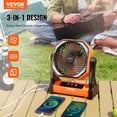 thumbnail image 2 of Ventilador de camping VEVOR con batería de 20 000 mAh y 8 pulgadas con linterna LED, 2 of 9