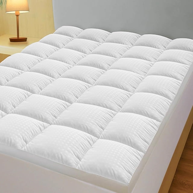 Mattress Topper Queen Pillow Top Extra Thick Mattress Pad with 8-21 Inch Deep Pocket, 900GSM Soft Breathable & Plush Down Alternative Overfilled Mattress Cover Protector, 60 x 80 Inch