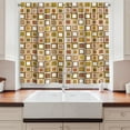 thumbnail image 2 of Ambesonne Geometric Kitchen Curtains, Square Shape Pattern, 55"x39", Multicolor, 2 of 3