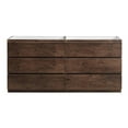thumbnail image 2 of Fresca Lazzaro Free Standing Double Sinks Modern Wood Bathroom Cabinet in Brown, 2 of 5