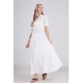 thumbnail image 2 of utcoco Women's Striped Puff Short Sleeve Shirt Dress, 2 of 6
