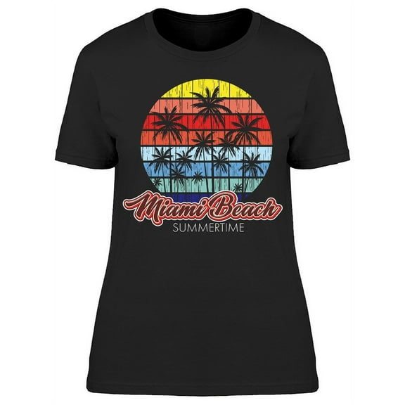 Miami Beach, Summertime T-Shirt Women -Image by Shutterstock, Female Medium