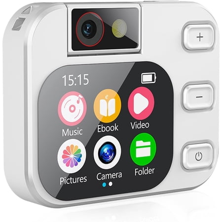 MUSICOZY 32GB MP3 Player with Bluetooth and 180° Camera Portable MP3 Music Player 2.01" Touch Screen HiFi Lossless Sound Music Audio Player with Built-in Speaker Voice Recorder FM Radio Earphone Jack