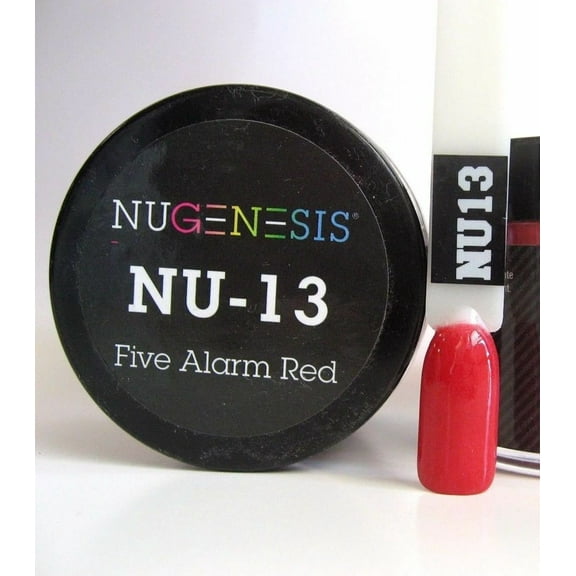 NUGENESIS Nail Color Dip Dipping Powder 1.5oz/jar - NU13 Five Alarm Red
