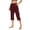 c02Red, variant on Arnsht Womens Capri Pants 2025 Summer Business Casual Soild Capris Stretch Lightweight Elastic High Waist Lounge Cropped Pants Beige M