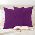 thumbnail image 3 of 4th of July Outdoor Waterproof Pillow Covers, Red Blue Plaid Checkered Independence Day Decorative Square Throw Pillowcase Sofa Cushion Sham for Patio/Couch/Chair, 16"x16" 2 Pack, 3 of 8