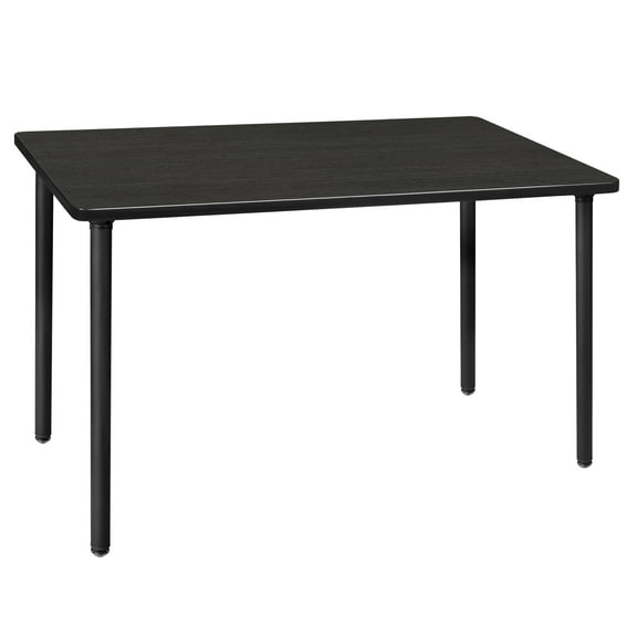Regency 48 x 24 in. Folding Training Seminar Table- Mahogany Top, Black Legs