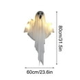 thumbnail image 3 of Halloween Hanging Light up Ghost with Spooky Purple LED Light, 31.5" Yellow Ghosts, Halloween Hanging Decoration for Front Yard Patio Lawn Garden Party Decor Indoor Outdoor (2PC), 3 of 7