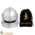 thumbnail image 3 of Lord of Battles Late Medieval Helmet with Padded Liner 16gauge, German Sallet Helm for LARP Ren Fair Evocation or Event, 3 of 9