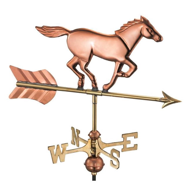 Good Directions 801PR Cheval Cottage Weathervane - Cuivre Pur avec Support de Toit
