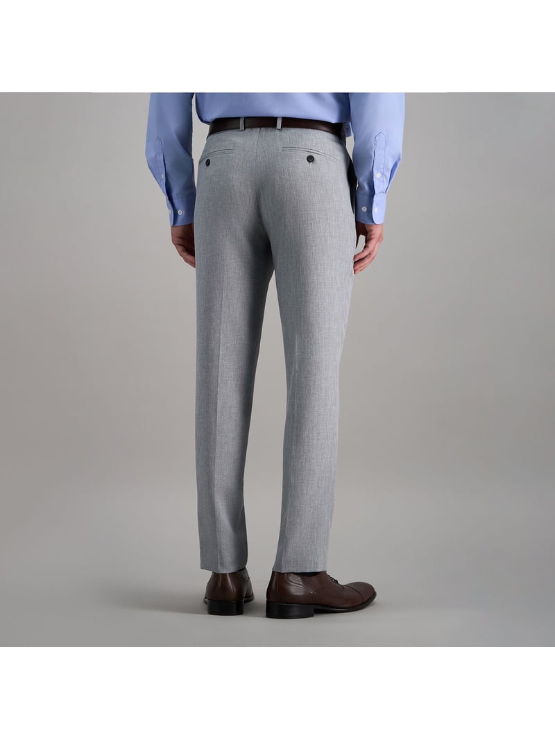 Men's Haggar Premium Comfort Flex-Waist Slim-Fit Stretch Flat-Front Dress  Pants Color: Black Size: 38X30 - Walmart.com