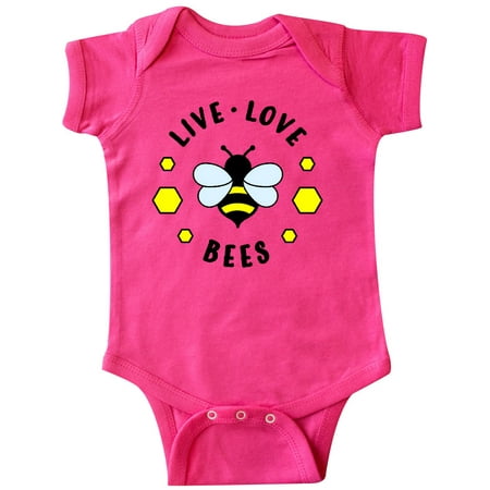 

Inktastic Live Love Bees Gift Baby Boy or Baby Girl Bodysuit