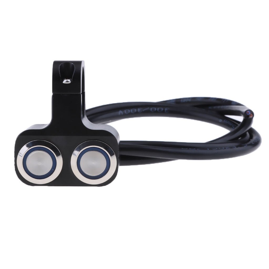 25mm/1" Motorcycle Handlebar Headlight ON OFF Switch with Indicator 