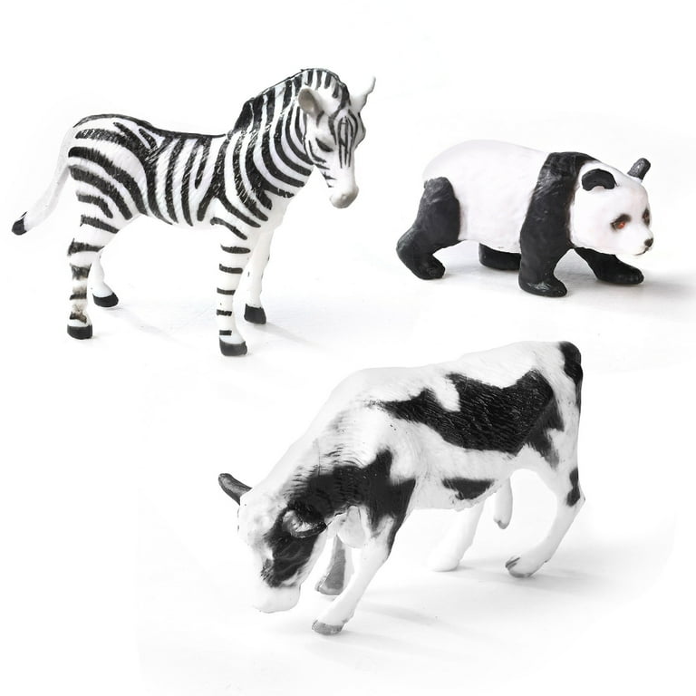 Kids Animal Jungle Zoo Models Playset Zebras Lion Tiger Horse