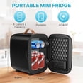 thumbnail image 4 of Dozzle 4L Mini Fridge , Holds 6 Cans, Keeps Skincare and Snacks Chilled with Dual 110V/12V Power, Compact Companion for Dorm, Office, and Car,Black, 4 of 6
