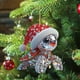 thumbnail image 4 of Diamond Crystal Critter Acrylic Keychain Pendant Car Interior Decorations Christmas Ornament Hanging Sign for Holiday Party Gift, 4 of 6