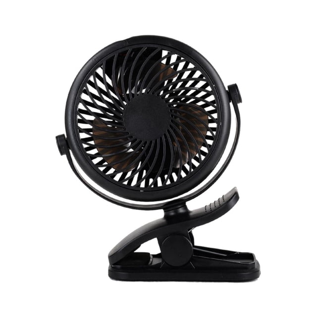 Mini ventilador con clip Clip ventilador fuerte viento ventilador USB silencioso bajo ruido para dormitorio de oficina dormitorio cocina dormitorio - Negro Fanmusic Mini ventilador con clip