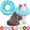Donut Blue, variant on Minzimin 1Pcs Cat Cone Collar Soft, Cat Recovery Collar for Wound Healing Cute Donut Adjustable Kitten Cones to Stop Licking Comfortable Lightweight Neck Elizabethan Collars for Kittens After Surgery