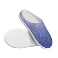 thumbnail image 3 of Balery Glittering Blue Purple Pattern Women's Fuzzy Memory Foam Slippers Fluffy Winter House Shoes Indoor and Outdoor-35/36, 3 of 7