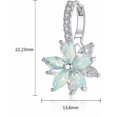 thumbnail image 3 of Sterling Silver Earrings With Flower Cubic Zirconia Crystal Clip On Earrings For Women Girls 3A Zircon Earrings Ladies Elegant Earrings, 3 of 5