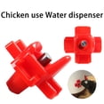 thumbnail image 3 of Xihbxyly Bebedero Automático para Pollos, Sistema de Resorte Integrado, Seguro y Fácil de Usar, Práctico Bebedero para Aves, Ideal para Granjas, Juego de 5 Piezas, Rojo, Plástico., 3 of 5